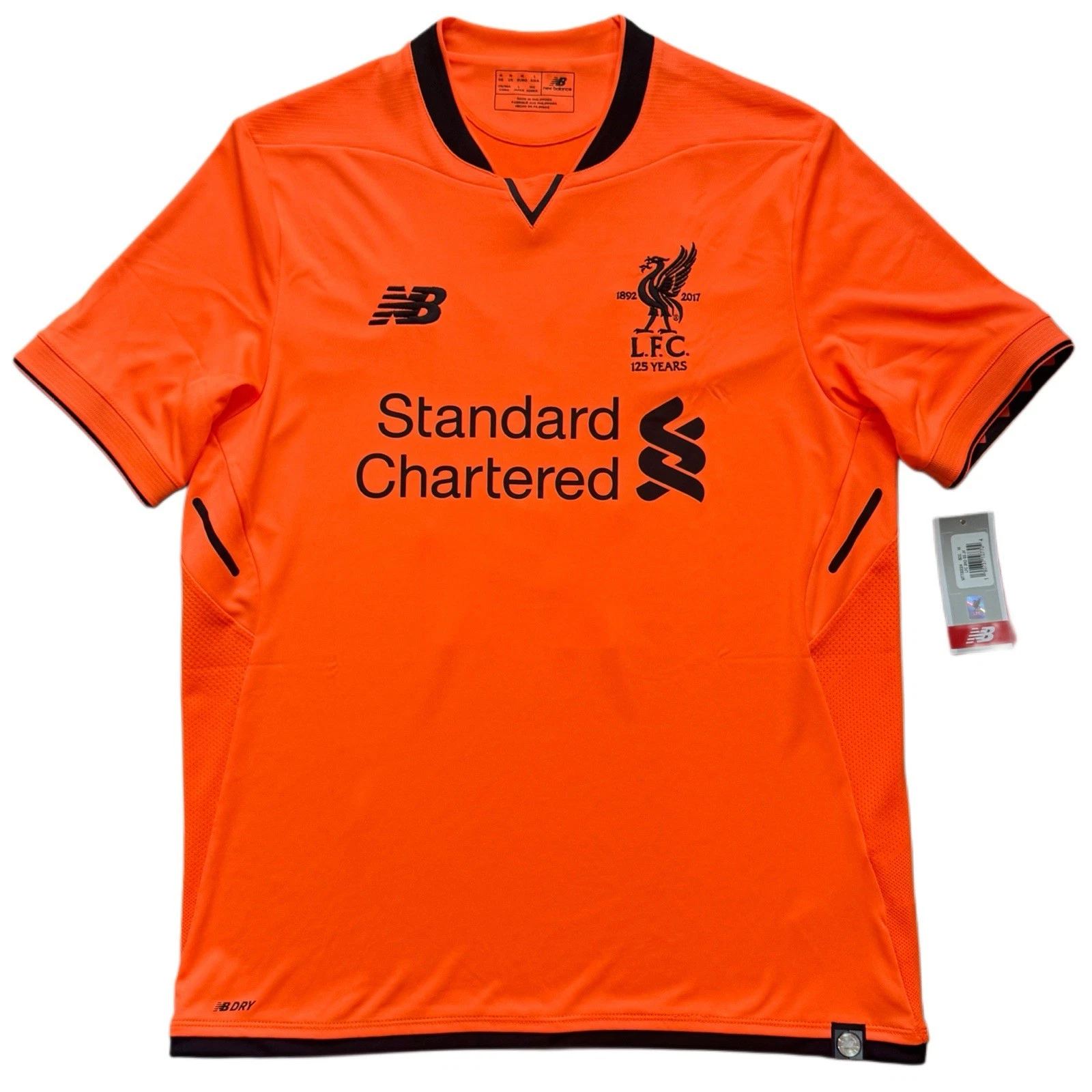 2017-18 Liverpool Third Jersey #11 Mohamed Salah New Balance 3rd Orange - Image 2