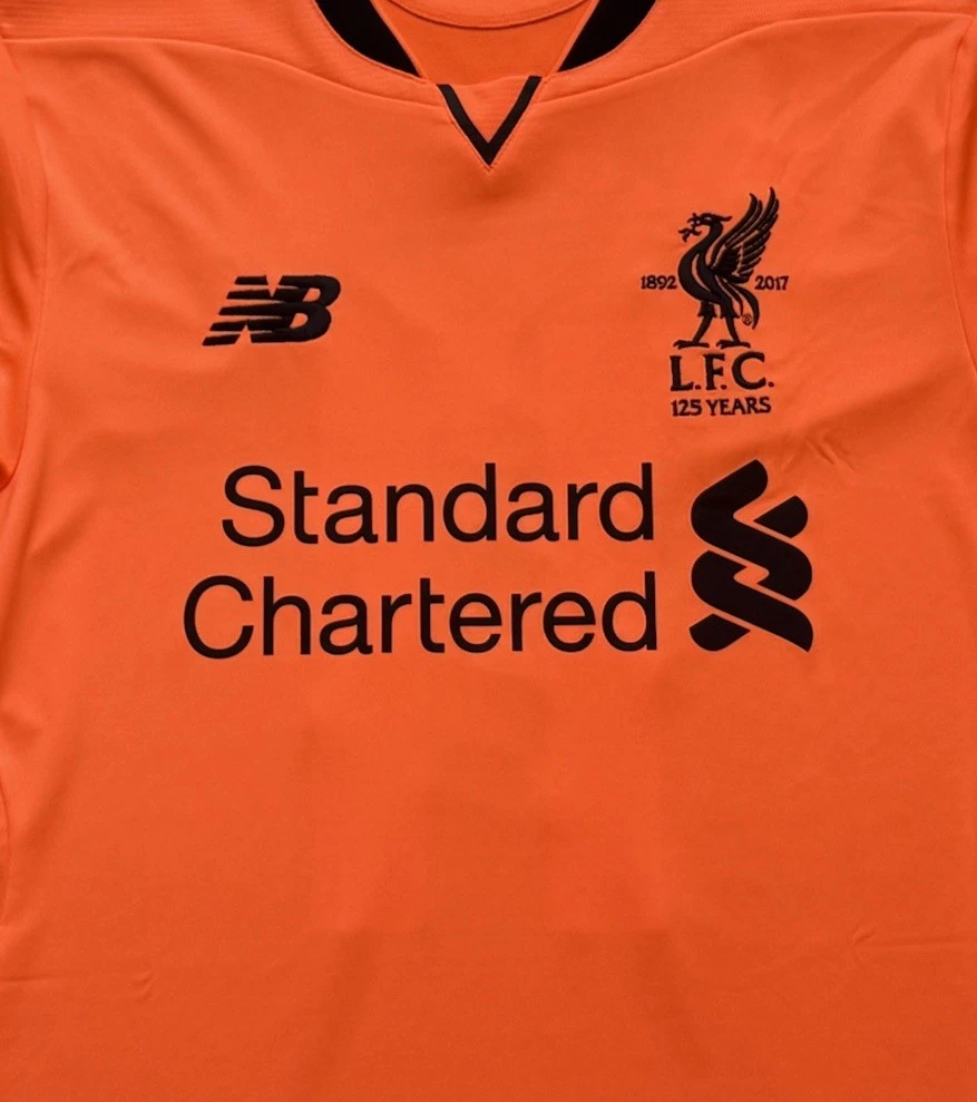 2017-18 Liverpool Third Jersey #11 Mohamed Salah New Balance 3rd Orange - Image 5