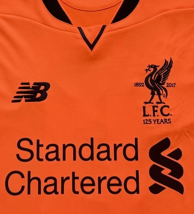2017-18 Liverpool Third Jersey #11 Mohamed Salah New Balance 3rd Orange - Image 6